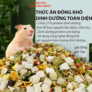  Thức ăn đông khô dinh dưỡng toàn diện cho chuột hamster vỗ béo dưỡng lông bóng mượt gói 500gr 1kg 
