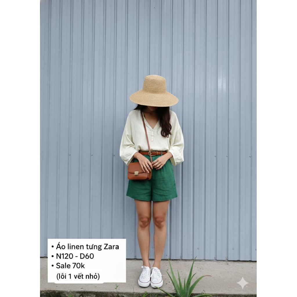 ÁO LINEN TƯNG ZARA 2HAND NHẬT