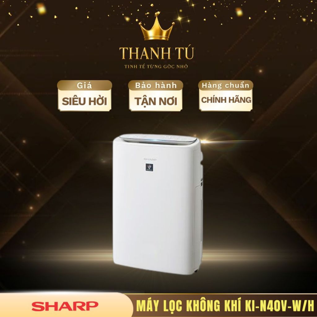Máy lọc không khí và tạo ẩm Sharp KI-N40V-W/H – Loại Bỏ Bụi, Diệt Khuẩn, Khử Mùi Cho Phòng
