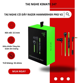  Tai Nghe Razer Hammerhead Pro V2 New Seal FullBox Tai Nghe Có Dây Bass Mạnh Không Delay Chơi Game 