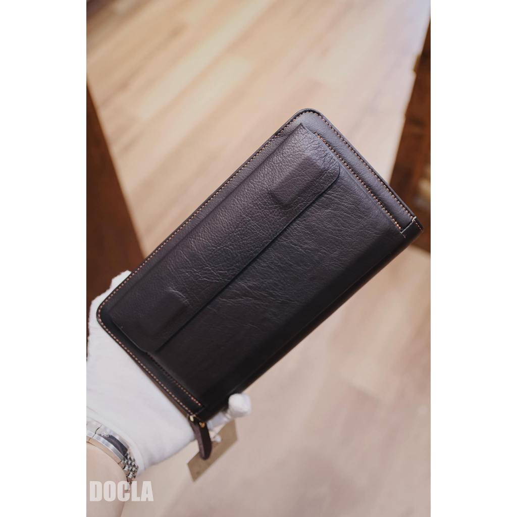 Ví Dài Cầm Tay Nam Cao Cấp Da Bò Thật V15, Ví Cầm Tay, Bóp Cầm Tay Cao Cấp Dáng Dài Sang Trọng