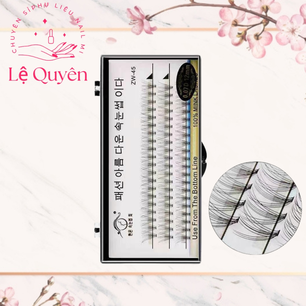 Mi Chùm Hàn Quốc Cong D, Mi Mềm Dễ Bắt Keo, Lên Mắt Cực Xinh [ Lệ Quyên ]