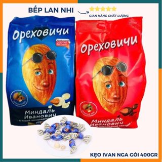   Date 7 2026  Kẹo Socola Trắng Hạnh Nhân Ivan Nga Gói 400Gram - Sẵn Ivan Trắng - Ivan đỏ 