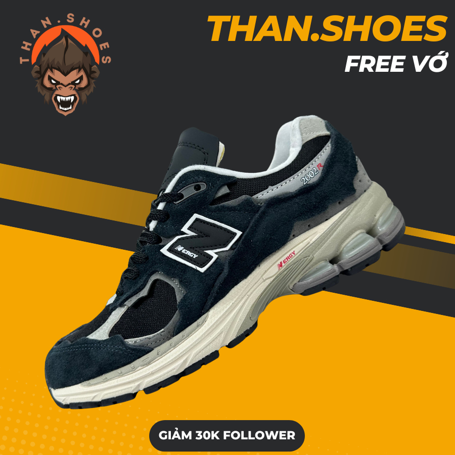 Giày Sneaker NB 2002 Midnight Navy, NB Đen Xanh Navy - Than.Shoes