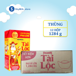  Sữa đặc Tài Lộc - Sữa đặc Vinamilk - Thùng Sữa đặc Creamer Vinamilk Tài Lộc - Thùng 12 hộp 1284g 