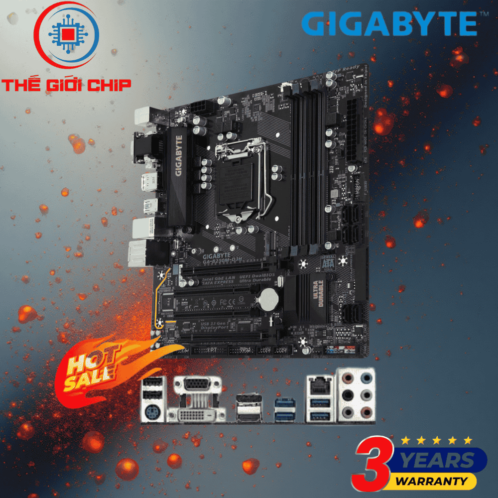 Mainboard(Bo mạch chính) GIGABYTE B250M D3H I Bảo hành 36 tháng