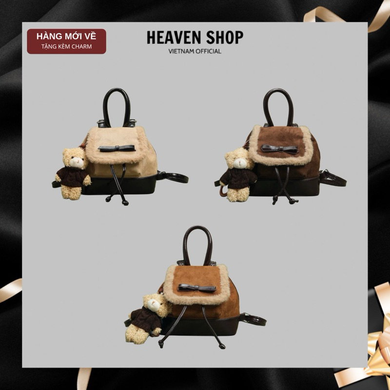 [BALO] Túi Xách Nữ Balo Mini & Charm Cao Cấp Bag - HEAVEN SHOP