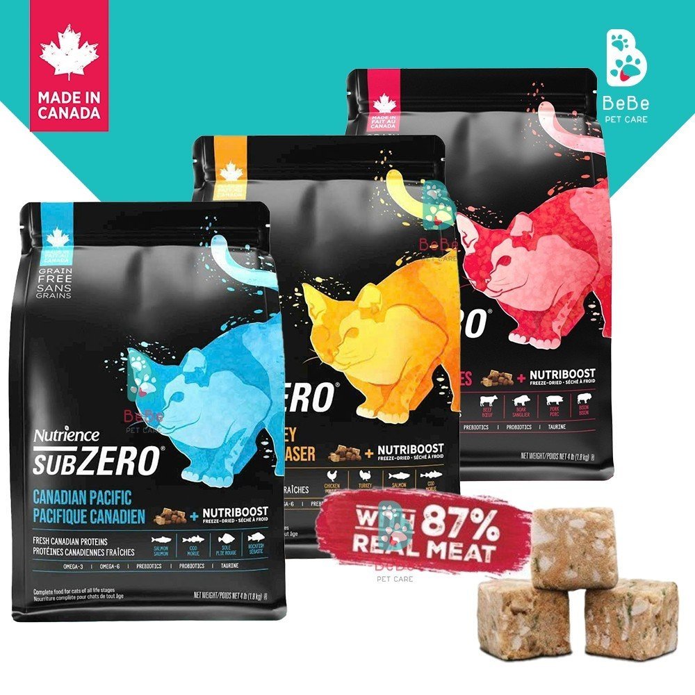 NUTRIENCE SubZero Canadian Pacific & Fraser & Valley Cho Mèo (Gà Tây, Cá Hồi, Cá Trích, Cá Tuyết & Rau Củ)
