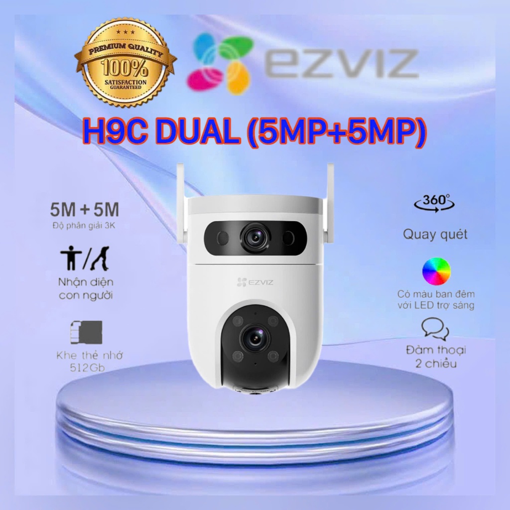 Camera WiFi quay quét, ống kính kép EZVIZ H9c Dual (5MP+5MP)