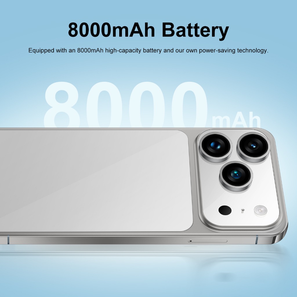 Smartphone i16 Pro Max 16G Ram 16GB+1TB 8000mAh Battery 5G 108MP Triple Camera Android 14.0 - Intern