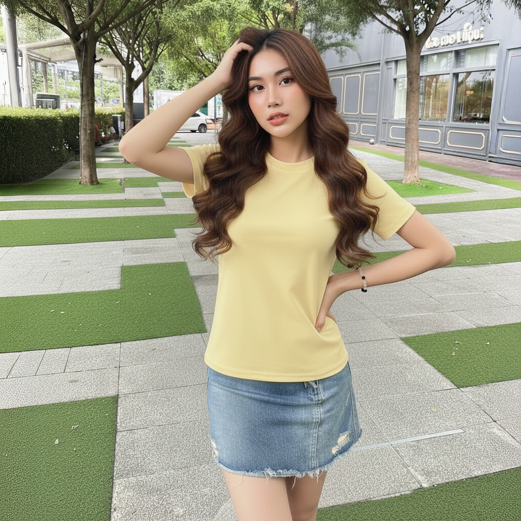Áo Thun Baby Tee Trơn Dáng Ôm Ngắn DaaLaa Store Phong Cách Basic A5784 | BigBuy360 - bigbuy360.vn