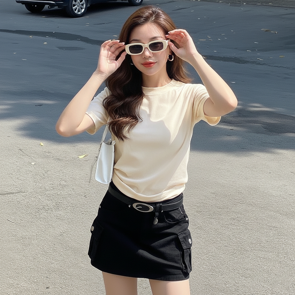 Áo Thun Baby Tee Trơn Dáng Ôm Ngắn DaaLaa Store Phong Cách Basic A5784 | BigBuy360 - bigbuy360.vn