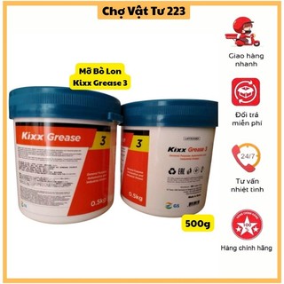 🎁Mỡ Bò Lon Kixx Grease 3-500g-Dùng Bôi Trơn Vòng Bị Bạc Đạn Công Nghiệp Và Ôtô Thông Thường
