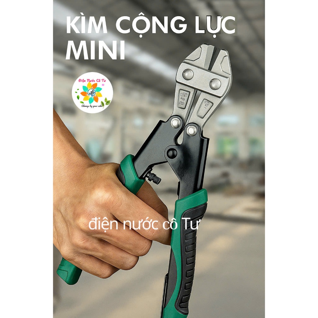 Kìm cộng lực mini 8.5inch, lưỡi thép CR-V, tay bọc nhựa chống trượt - kìm cắt thép, cắt lưới B40, cắ