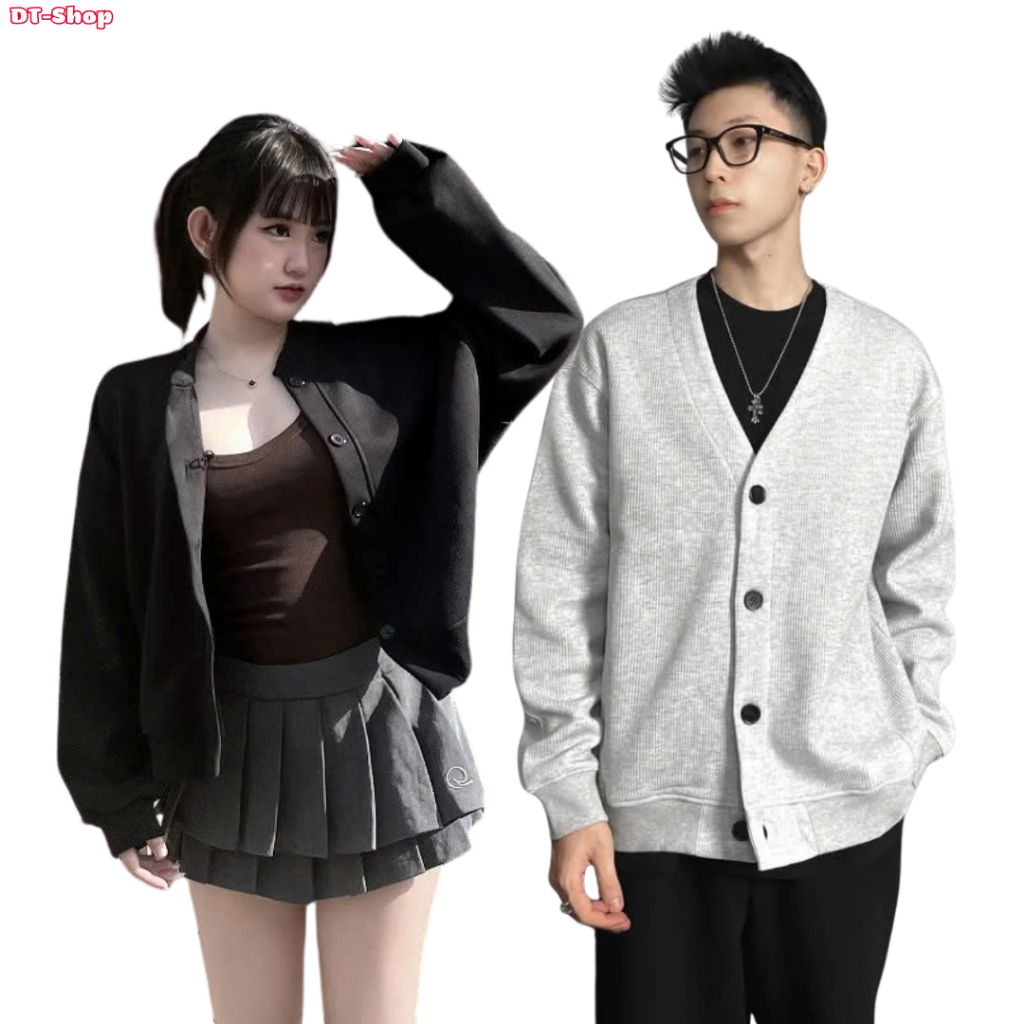 Áo Varsity Jacket - Áo khoác Cardigan Bomber Unisex phối cúc siêu hot - dt_shop K1