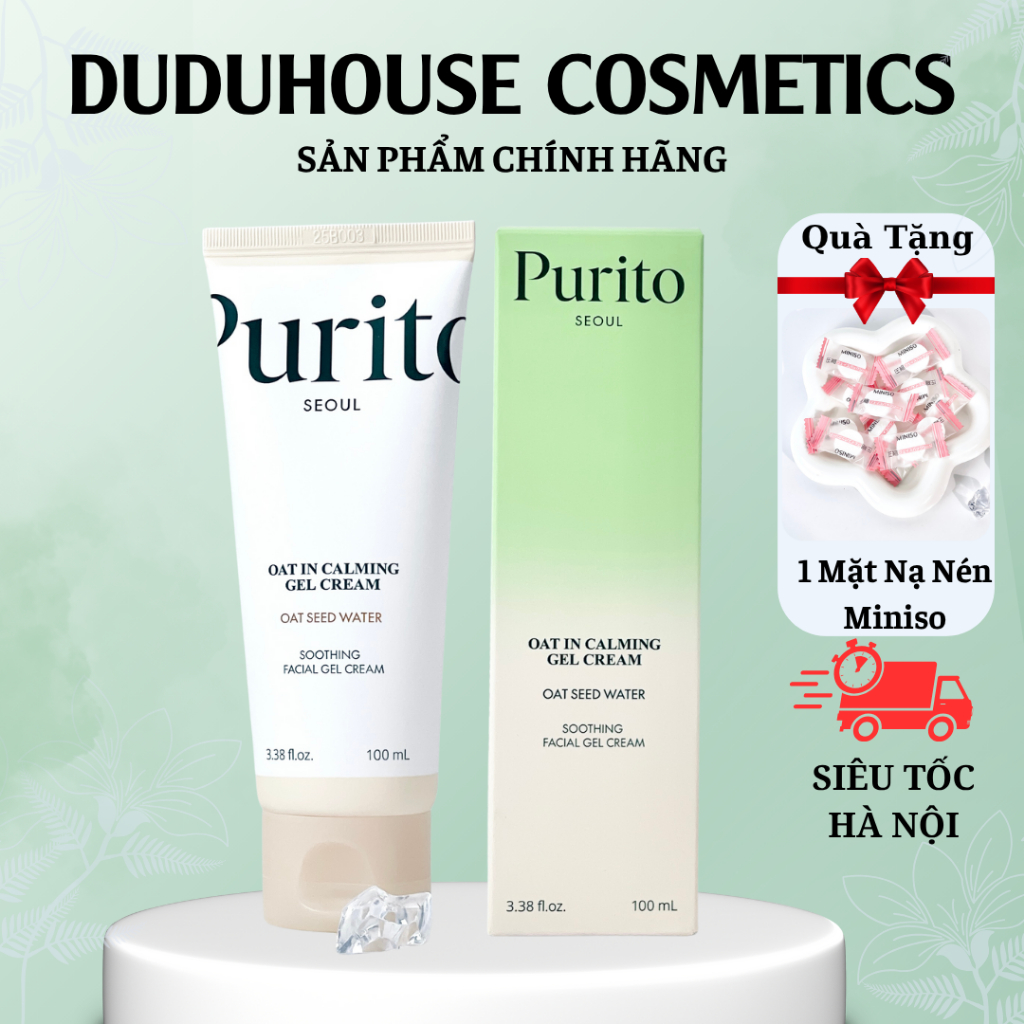 Gel Dưỡng Yến Mạch PURITO Oat In Calming Gel Cream Làm Dịu Da Cấp Ẩm 100ml