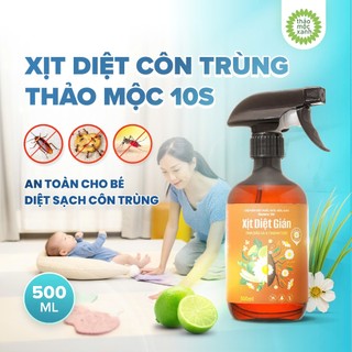 Xịt Kiến Gián, Ruồi Muỗi, Côn Trùng Sinh Học An Toàn Cho BÉ Thảo Mộc 10S - Hiệu Quả Nhanh, Chiết Xuất Từ Thiên Nhiên