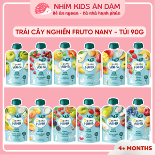  Trái Cây Nghiền - Hoa Quả Nghiền Dinh Dưỡng Fruto Nga Cho Bé Từ 4 Tháng - Túi 90g 