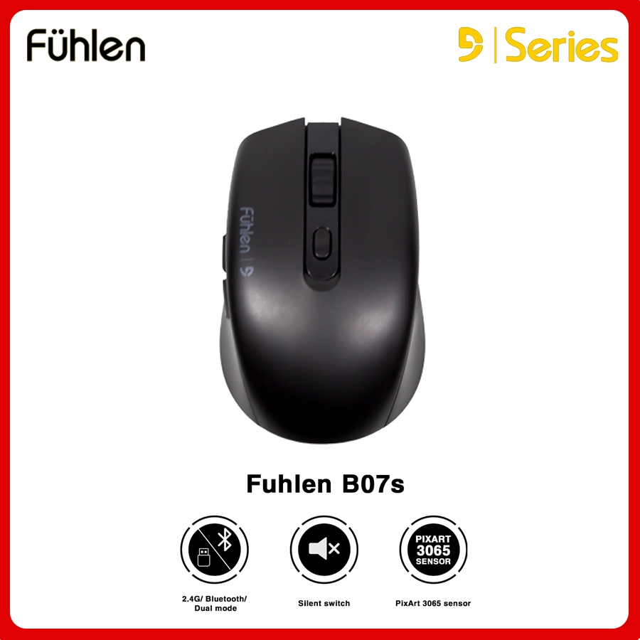 Chuột không dây Fuhlen B07s silent 2 chế độ Bluetooth/ 2.4G - Chính hãng bảo hành 2 năm