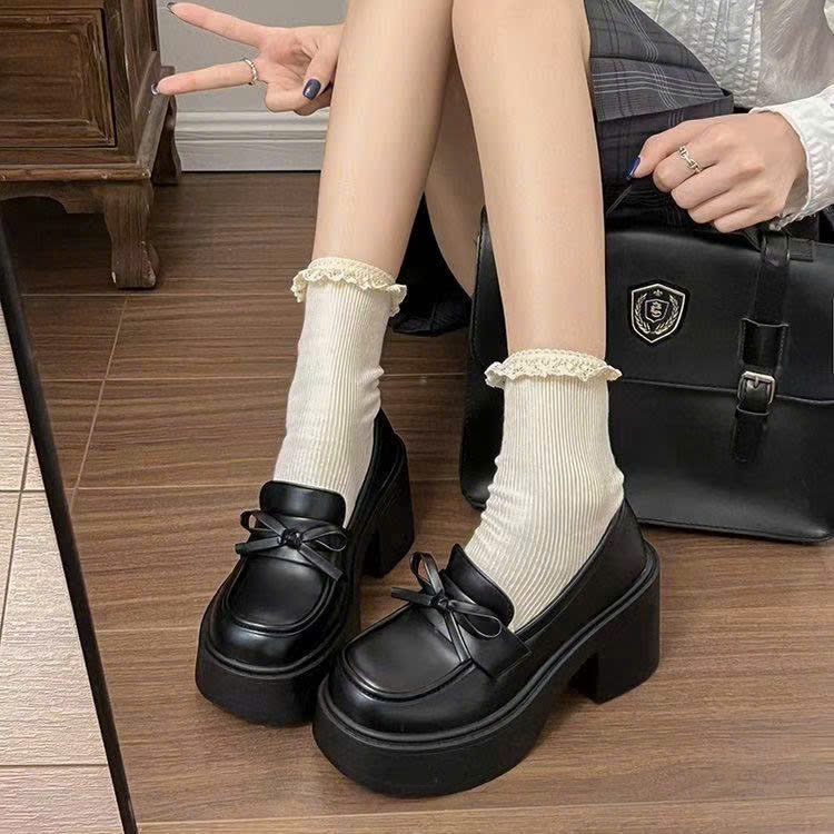 [MIS] Giày Loafer đế cao 7cm cao cấp SROO8807 fullbox - Giày loafer nữ đế cao bản store