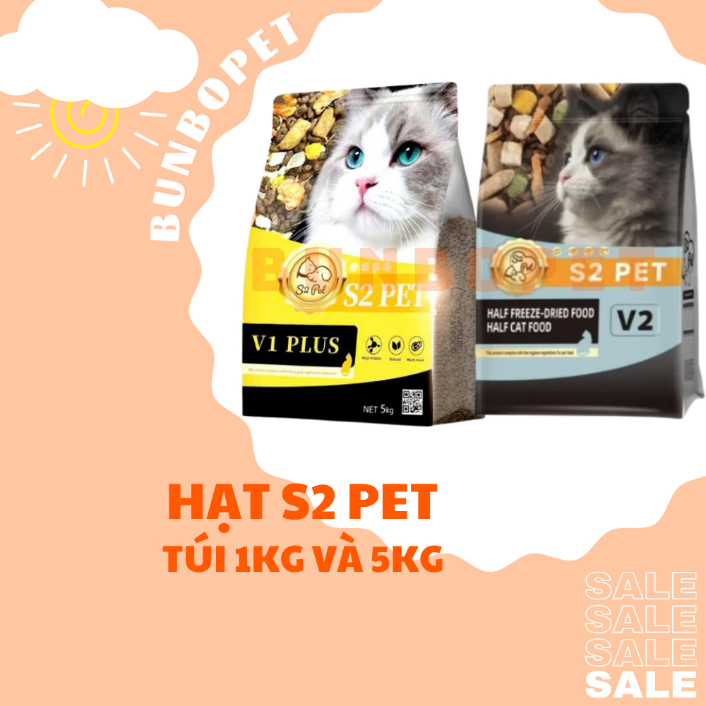 Hạt Mèo Siêu Topping S2 Pet V1,V2,V3 - Độ Đạm 32% Siêu Dinh Dưỡng Cho Mèo Kén Ăn