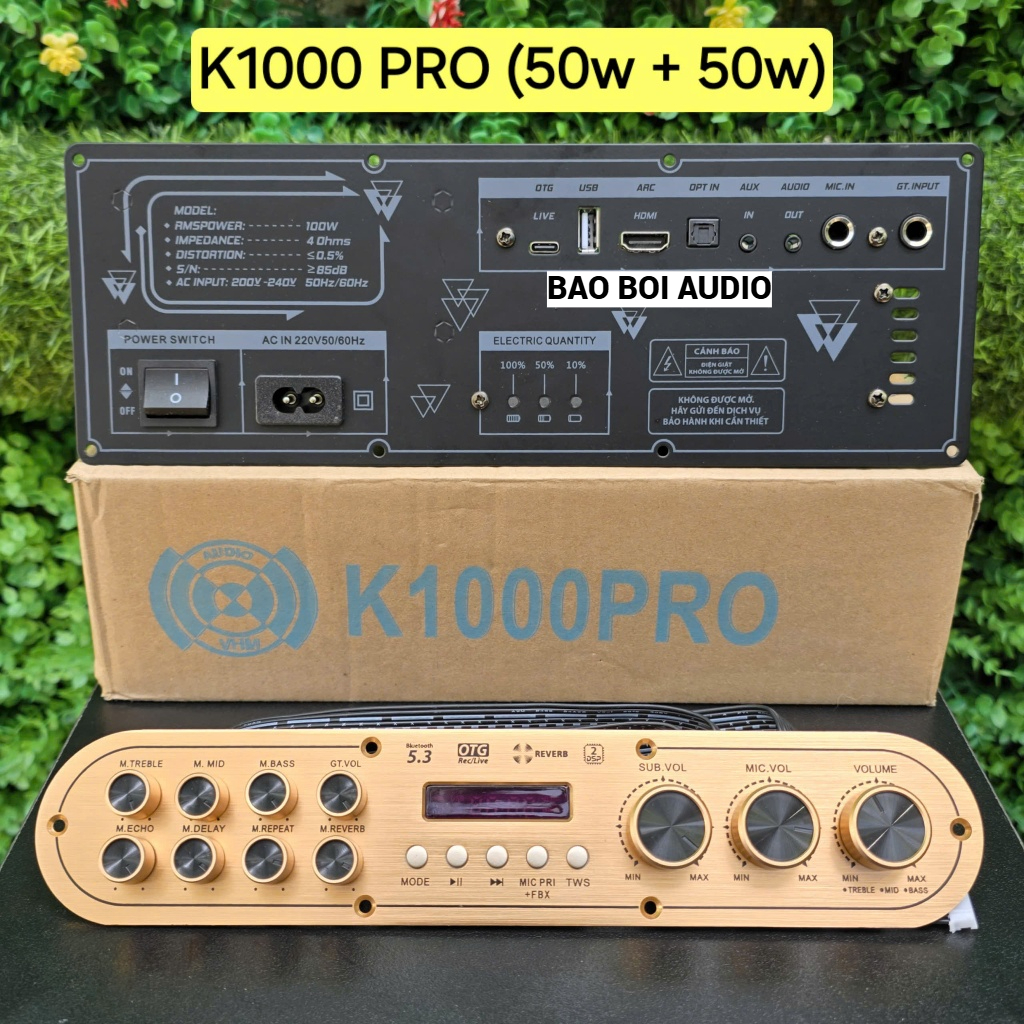 Mạch Loa Xách Tay K1000 PRO (CS:50w+50w) - Hàng chính hãng VHM