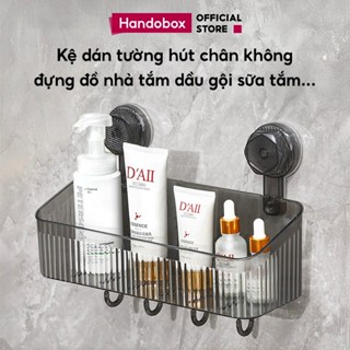 Kệ Đựng Đồ Nhà Tắm Dán Tường Hút Chân Không Handobx Kệ Trong Suốt Đựng Đồ Đa Năng Dầu Gội Sữa Tắm