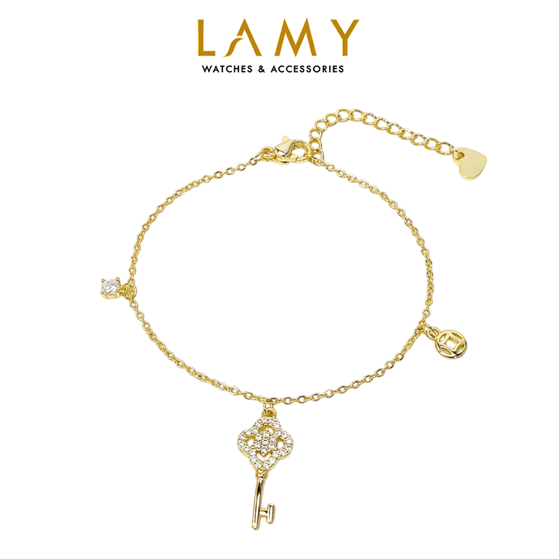 Vòng tay bạc nữ LAMY Flower Key Silver Bracelet 2239