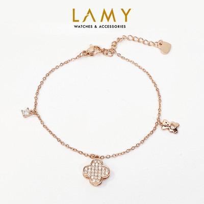 Vòng tay nữ LAMY Lucky Four Leaf Bear Bracelet 2242RG