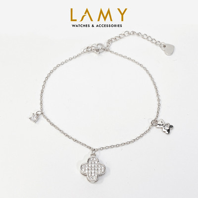 Vòng tay nữ LAMY Lucky Four Leaf Bear Bracelet 2242SV