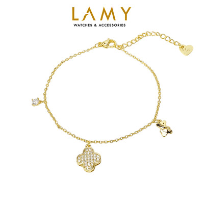 Vòng tay nữ LAMY Lucky Four Leaf Bear Bracelet 2242GG