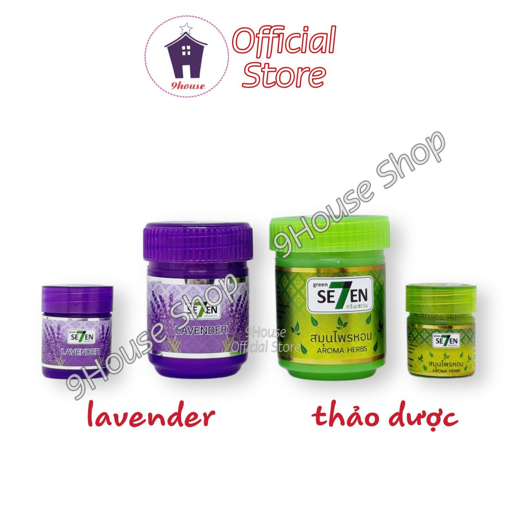 01 Hủ Hít Thông Mũi Thảo Dược Green Seven - Se7en Hom Perfume Fresh Thái Lan