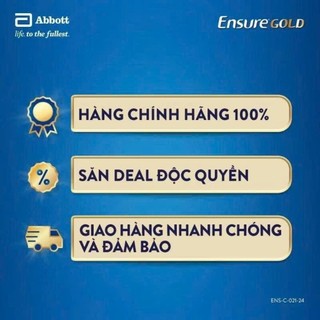 Ensure Gold mẫu mới lon 800g hương vani