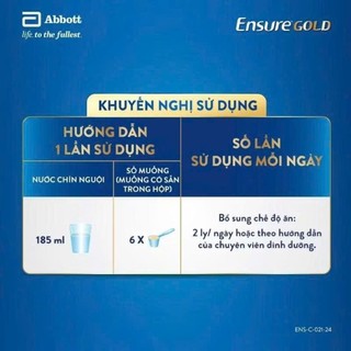 Ensure Gold mẫu mới lon 800g hương vani