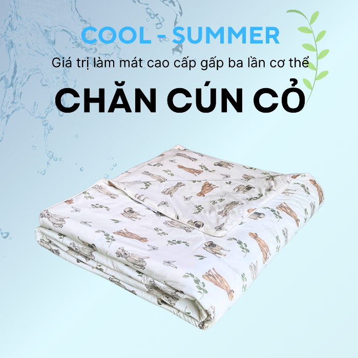 Chăn thun lạnh 8Hours Bedding chăn hè mỏng chần bông chăn mùa hè mát mẻ nhiều mẫu mã đa dạng size 1m