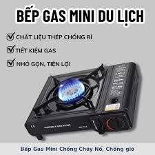 Bếp Gas Mini Du Lịch Chống Cháy Nổ, Chống Gió Công Suất Lớn, Chất Liệu Thép Không Gỉ