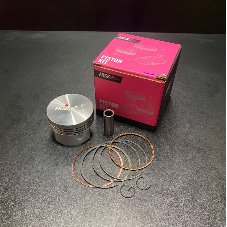 Piston bạc Fasstek 54 đầu cao chưa móc cho xe wave, dream, cub chính hãng