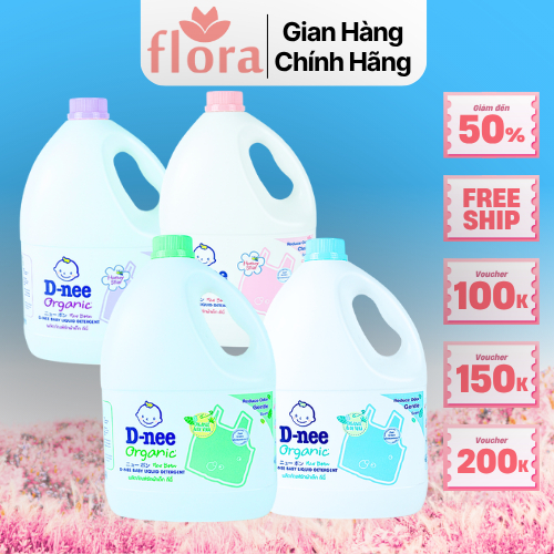 Nước giặt quần áo em bé Mamamy/Dnee 3000ml - Nước Giặt Xả Cho Trẻ Em Dịu Nhẹ An Toàn Cho Bé Từ Sơ Si