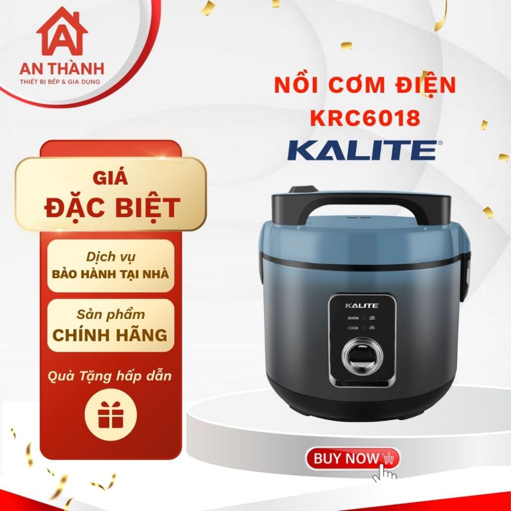 Nồi Cơm Điện KALITE KRC6018 Thông Minh – Cơm Dẻo Ngon, Tiện Lợi Hàng Ngày