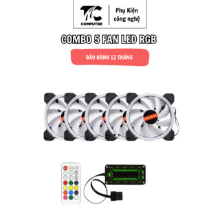  Combo 5 Fan Led RGB Coolmoon L8+ Tặng Bộ Hub Kết Nối Nguồn Và Điều Khiển 