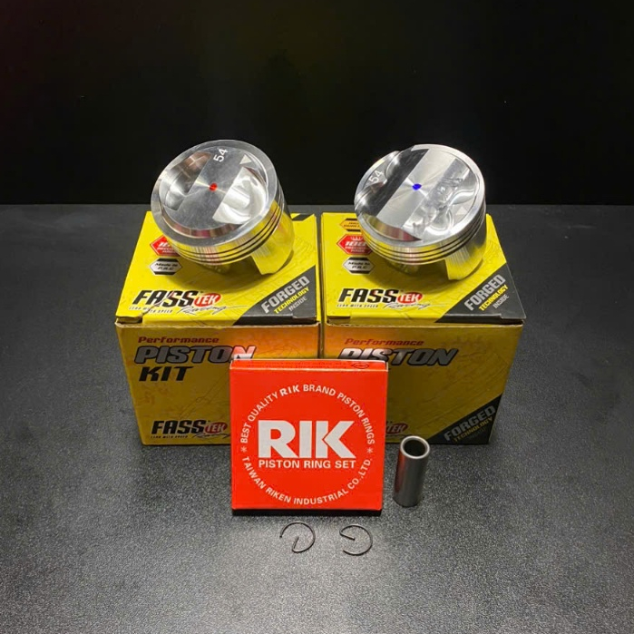 Piston nén 54 Fasstek 2val và 4val cho xe wave, dream, cub chính hãng