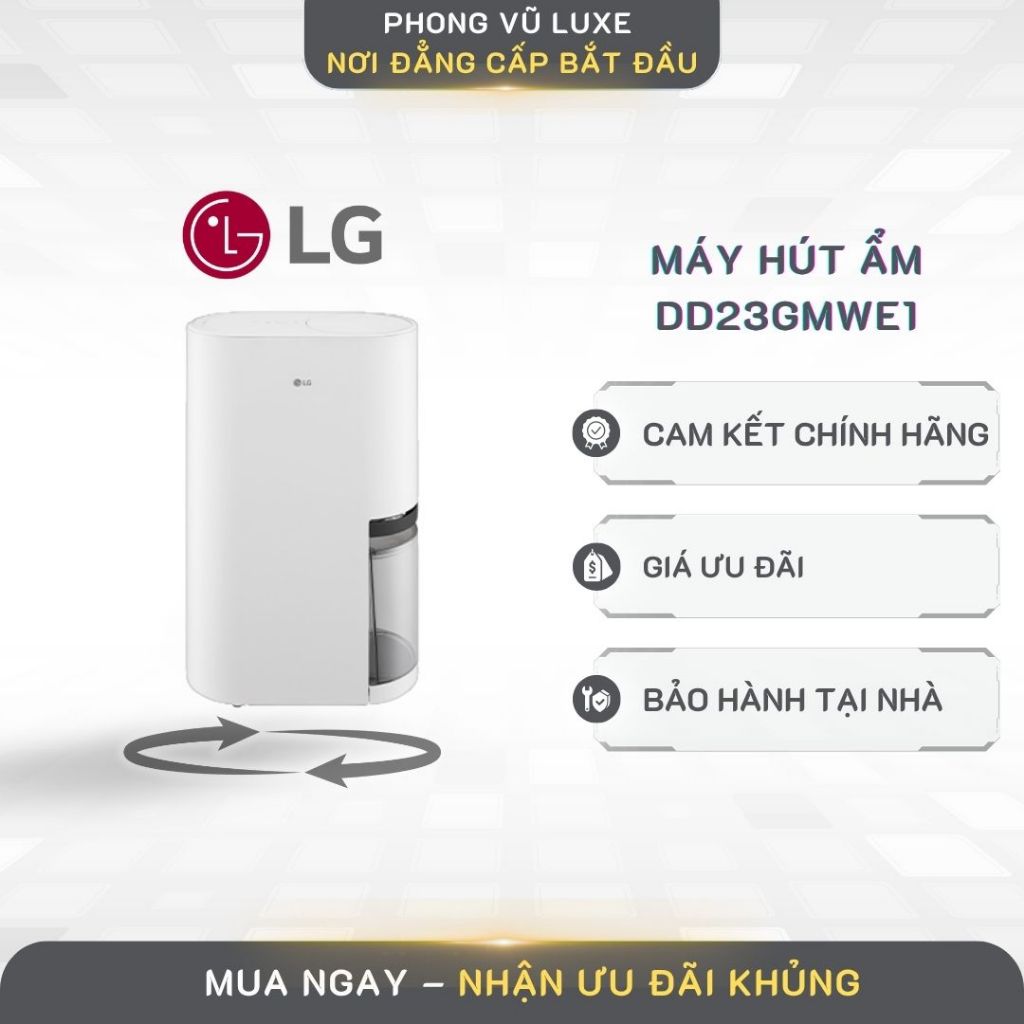 Máy hút ẩm LG Dual Inverter Mojave DD23GMWE1 40L – Giảm Ẩm Nhanh, Tiết Kiệm Điện