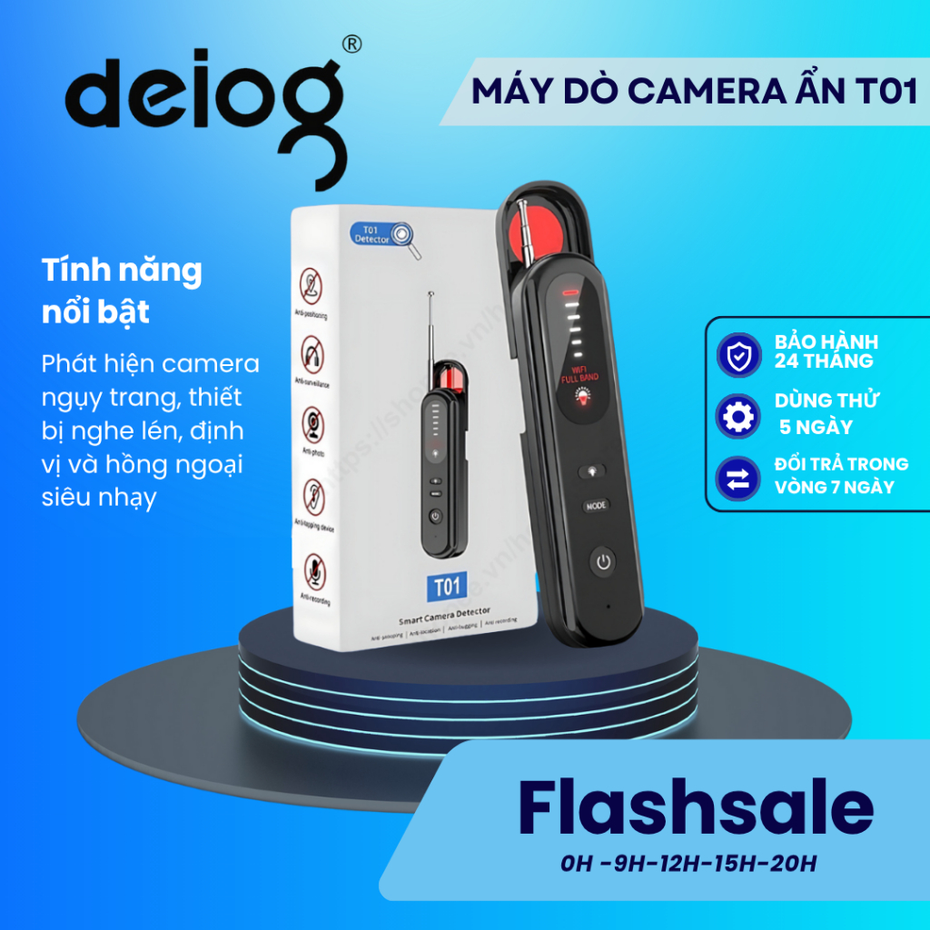 Máy dò camera ẩn T01 mini, phát hiện camera ngụy trang, định vị thiết bị nghe lén
