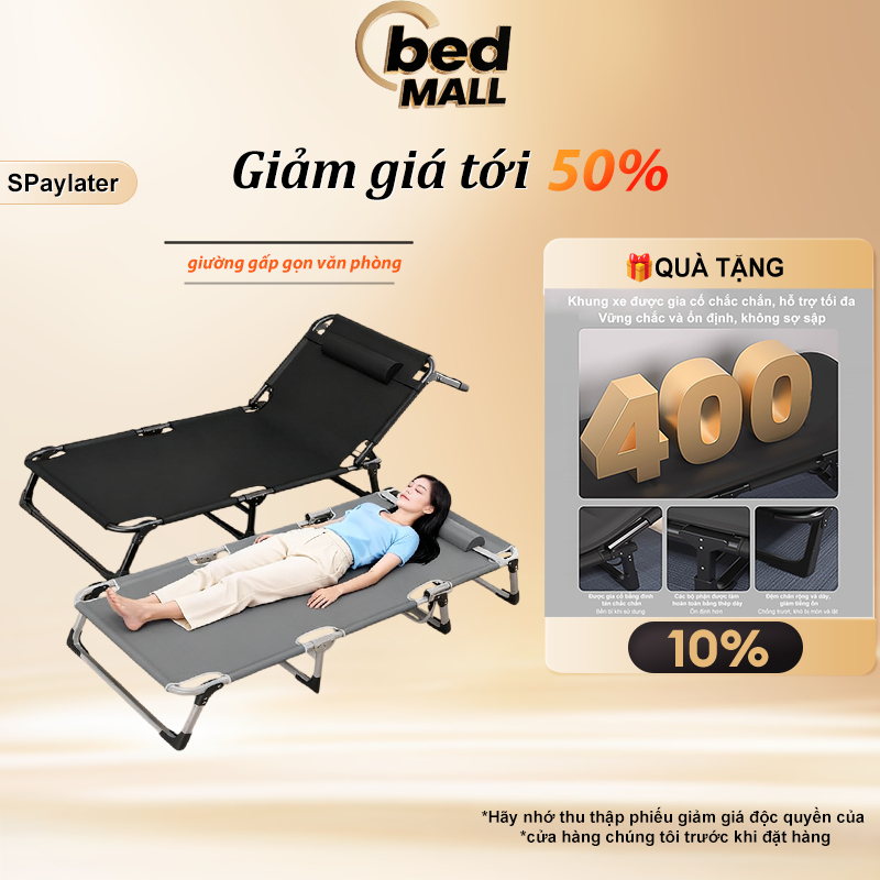 BM Giường gấp gọn nghỉ trưa Gọn nhẹ Cho Dân Văn Phòng Công Nhân Sinh Viên và Người Nhà Bệnh Nhân
