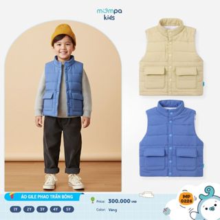  Áo Gile phao cho bé Mompa 1-5 tuổi vải Cotton chần bông ấm áp mềm mại DQ 0226 