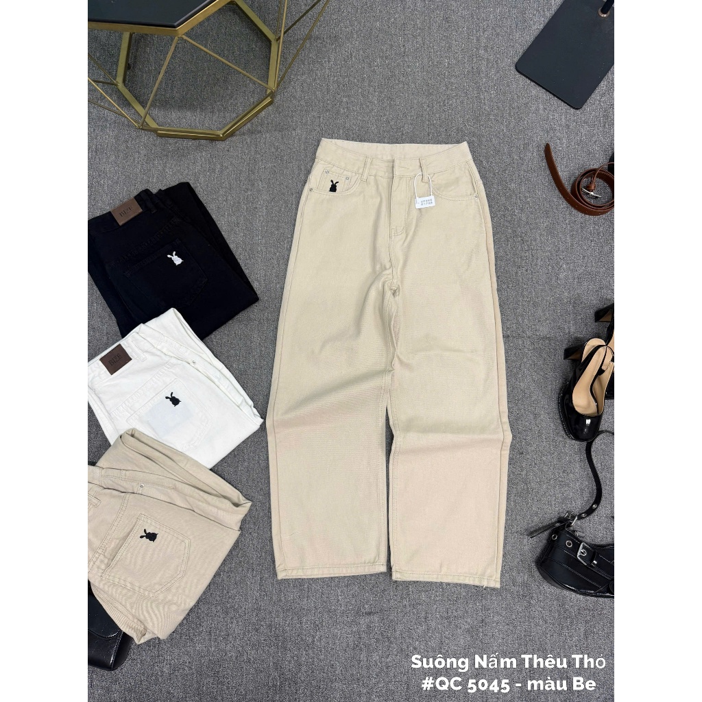 Quần Jean Nữ Ống Suông Rộng Bigsize 55–90kg Lưng Cao Form Đẹp QC5045 – 2KJeans | BigBuy360 - bigbuy360.vn