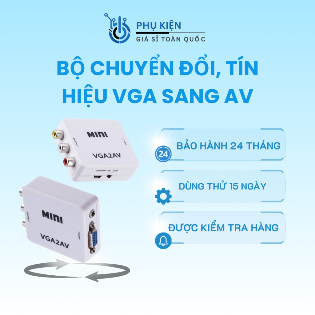 Bộ chuyển đổi VGA sang AV, chuyển tín hiệu VGA to AV