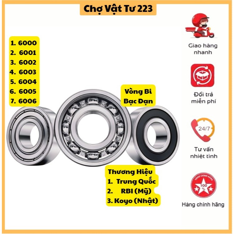 🎁Vòng Bi-Bạc Đạn 6000-6005-TQ-RBI-Koyo