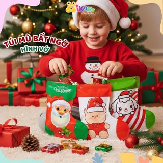  Túi Quà Bất Ngờ Giáng Sinh Blindbox Hình Tất Ông Già Noel Dụng Cụ Học Tập - Đồ Chơi Trẻ Em MIKABI 