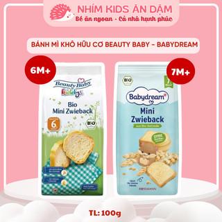 Bánh mì khô hữu cơ đức 100gr - cho bé từ 7 tháng, giàu chất xơ, không đường, không phụ gia